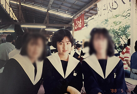 丹野みどり中学時代の写真
