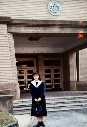 丹野みどり高校入学時の写真